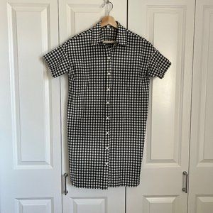 Emerson Fry Gingham Shirt Dress Sz Small